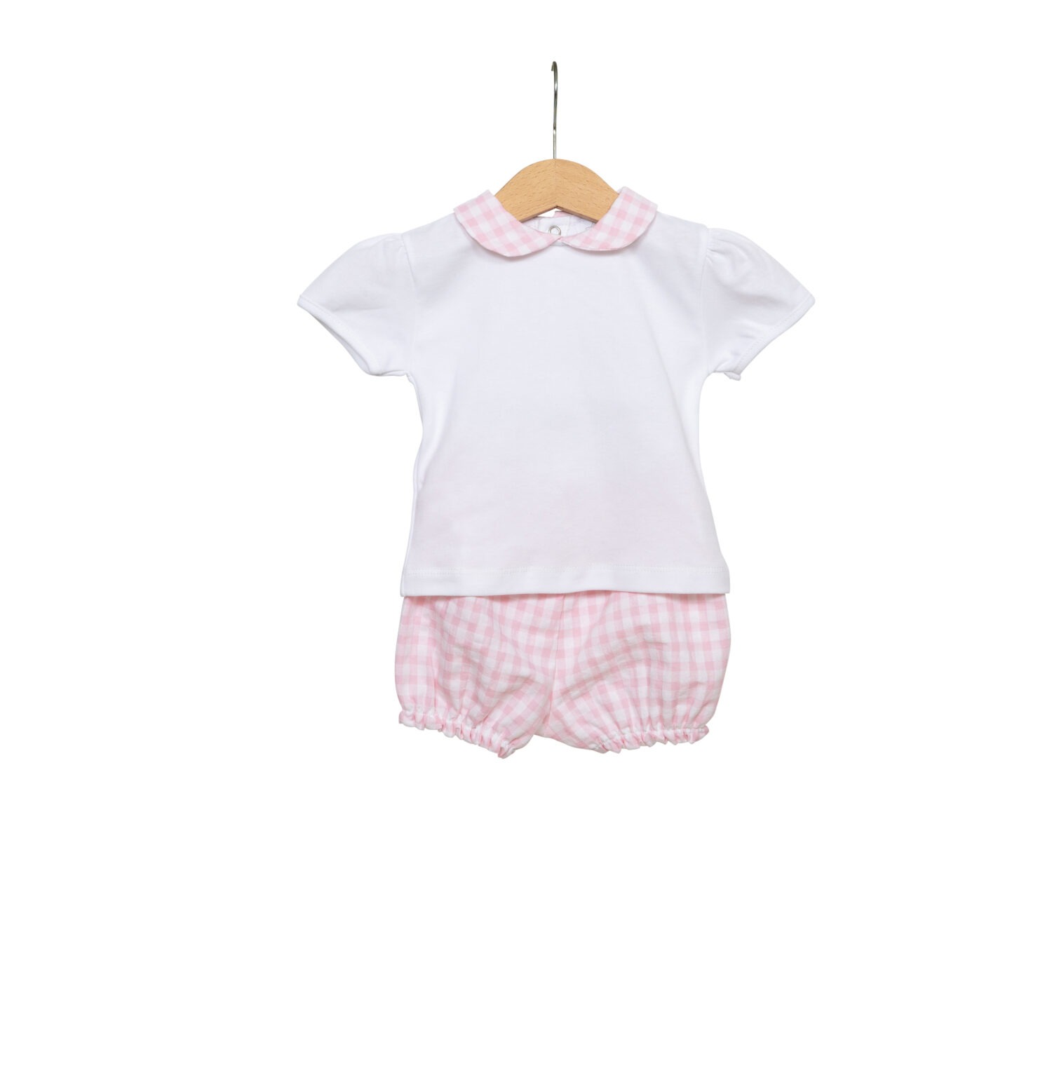 living-nature-babykledij-set-lucie-shortje-tshirt-vichy-roze-wit