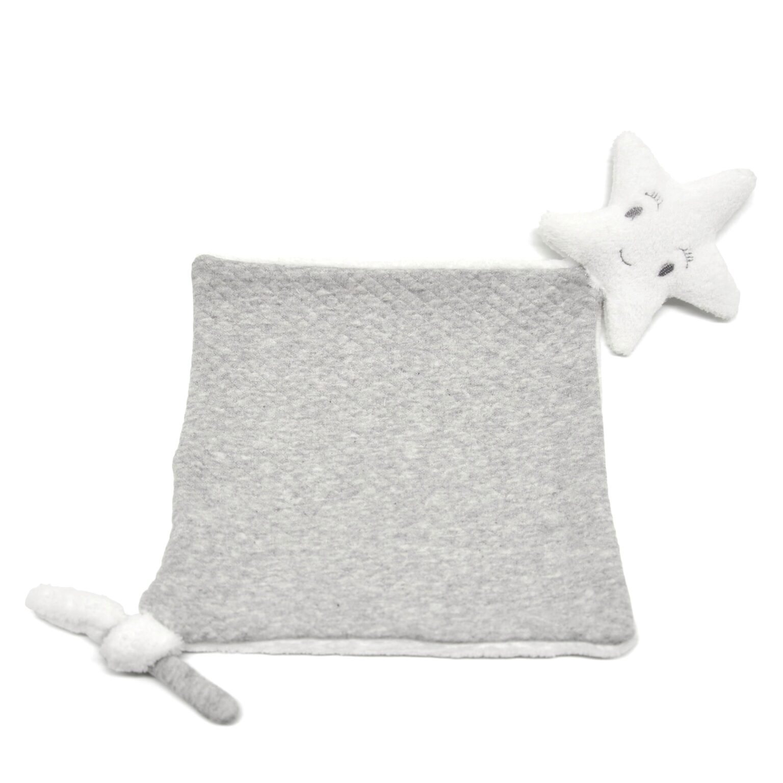 living-nature-baby-accessoires-doudou-little-star-wit-grijs